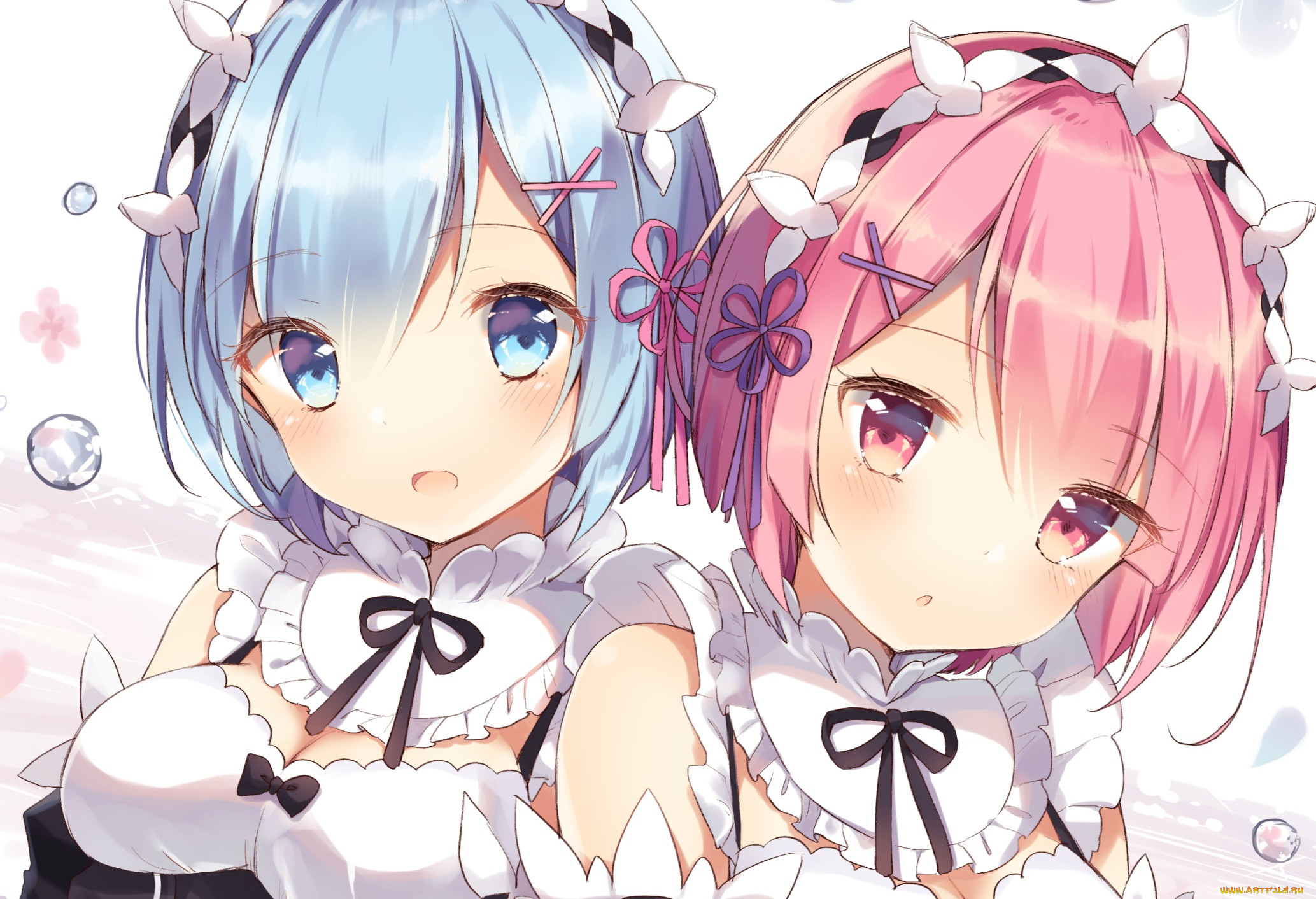 , re,  zero kara hajimeru isekai seikatsu, rem, ram